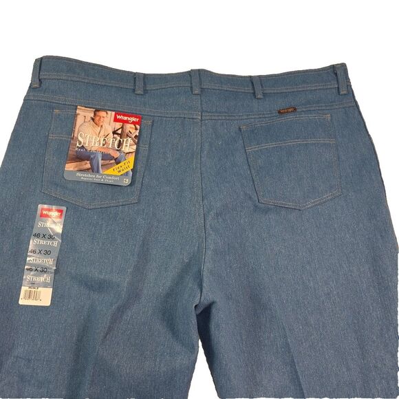 Wrangler Flex Fit Waist Denim Jean 85498LB Men's 46x30 Bar Tab Closure NWT - Picture 4 of 9